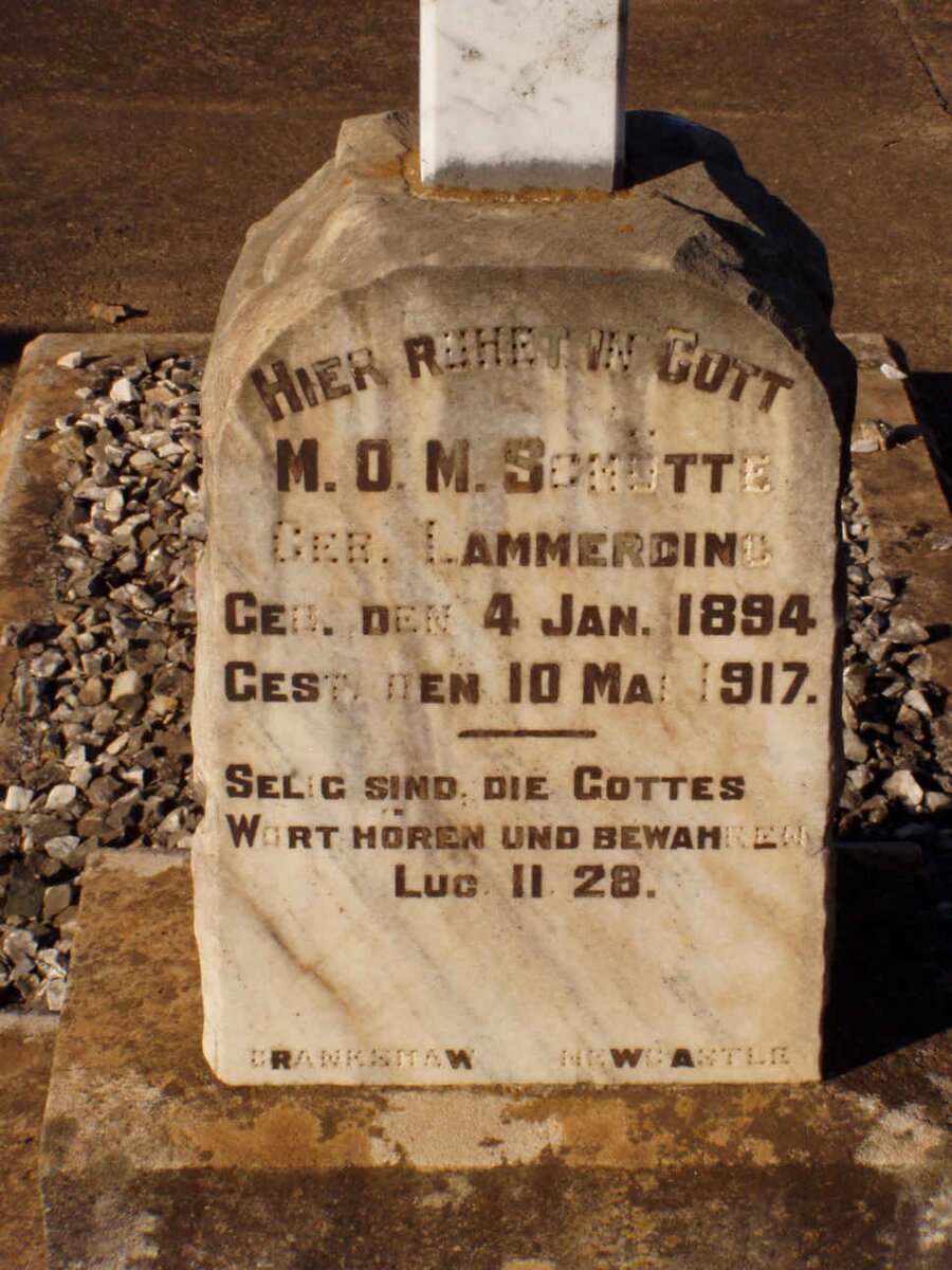 SCHUTTE M.O.M.nee LAMMERDING 1894-1917