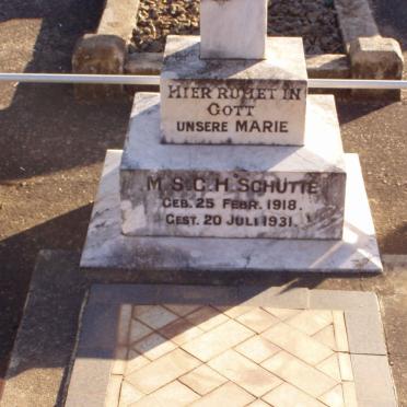 SCHUTTE M.S.C.H. 1918-1931