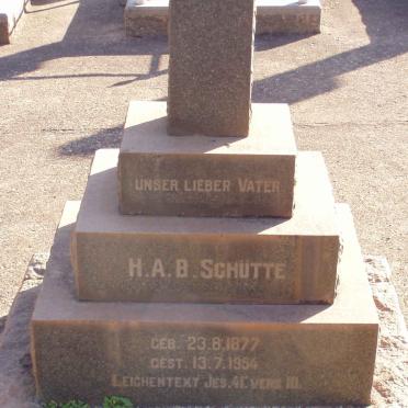 SCHUTTE H.A.B. 1877-1954