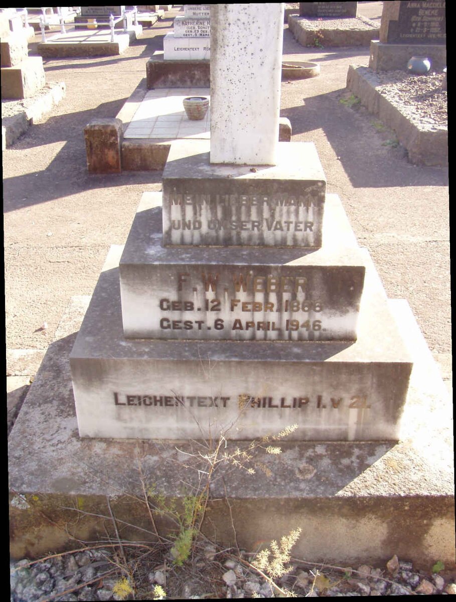 WEBER F.W. 18?6-1946