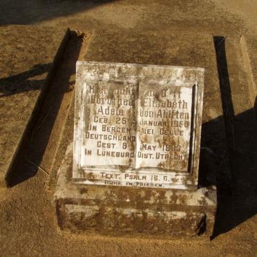 AHLFTEN Dorothea Elisabeth Adele, von 1860-1883