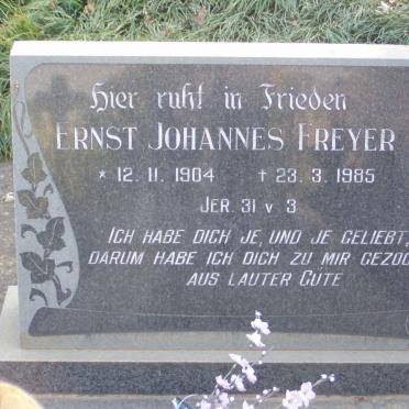 FREYER Ernst Johannes 1904-1985