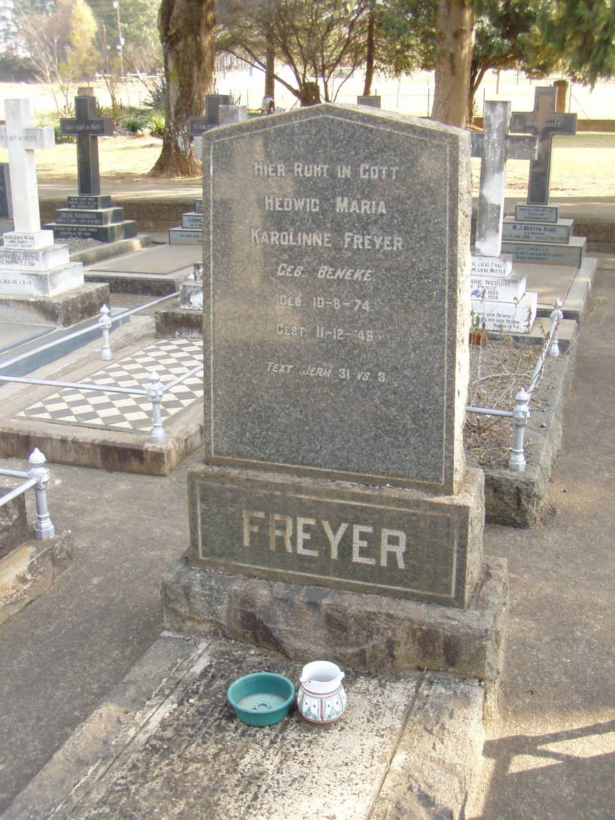 FREYER Hedwig Maria Karoline nee BENEKE 1874-1946