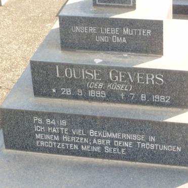 GEVERS Louise nee KÜSEL 1899-1982
