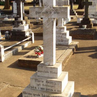 GEVERS Marie nee KOHLMEYER 1862-1951