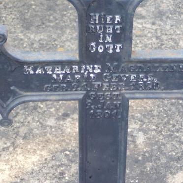 GEVERS Katharine Magdalene Marie 1890-1891