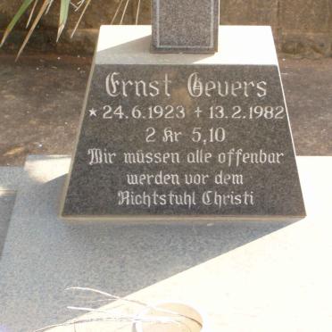 GEVERS Ernst 1923-1982