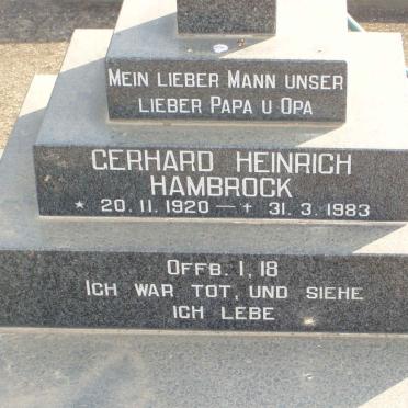 HAMBROCK Gerhard Heinrich 1920-1983