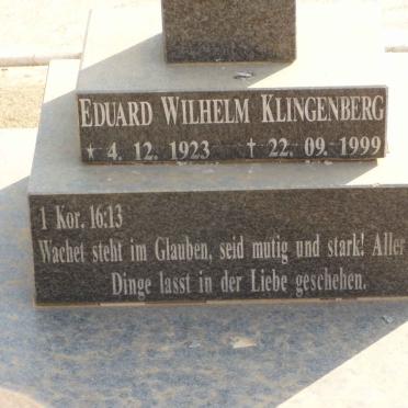 KLINGENBERG Eduard Wilhelm 1923-1999