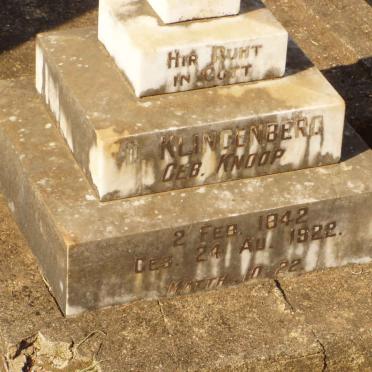 KLINGENBERG M. nee KNOOP 1842-1922