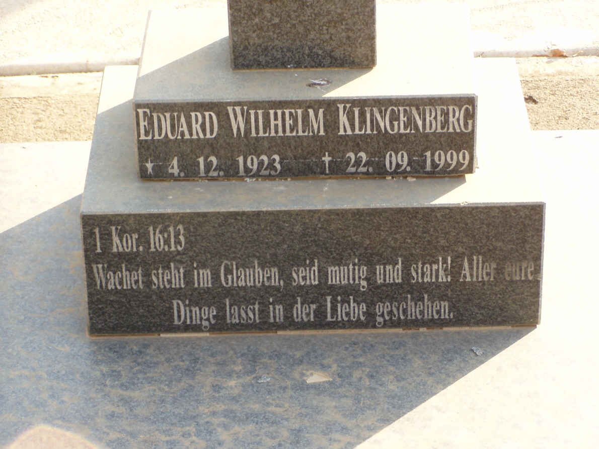 KLINGENBERG Eduard Wilhelm 1923-1999
