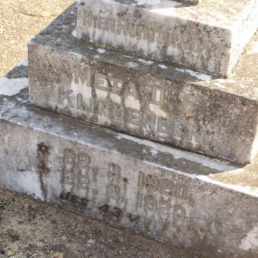 KLINGENBERG Meta D.E. 1920-1920