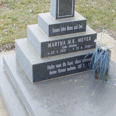 MEYER Martha M.K. nee STIELAU 1921-2001