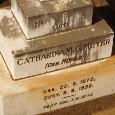 MEYER Catharina M.G. nee HOHLS 1872-1938