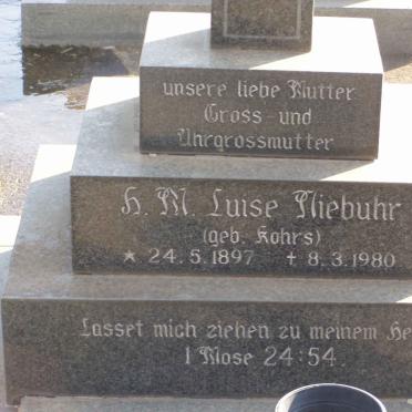 NIEBUHR H.M. Luise nee KOHRS 1897-1980