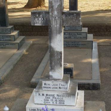 NIEBUHR K.M. Marie nee PRIGGE 1886-1958