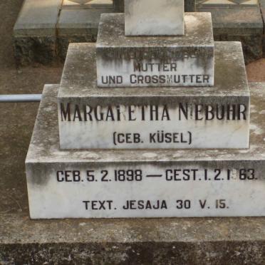 NIEBUHR Margaretha nee KUSEL 1898-1983