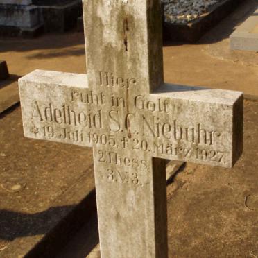 NIEBUHR Adelheid S.C. 1905-1927