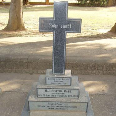 RABE M.J. Bertha nee NIEBUHR 1888-1969