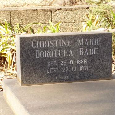 RABE Christine Marie Dorothea 1856-1871