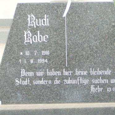 RABE Rudi W.C. Rudolf 1916-1994