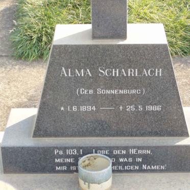 SCHARLACH Alma nee SONNENBURG 1894-1986