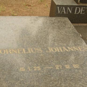 DEVENTER Cornelius Johannes, van 1925-1982