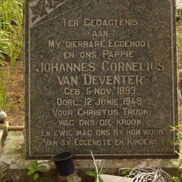 DEVENTER Johannes Cornelius, van 1893-1949