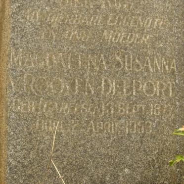 DELPORT Magdalena Susanna van Rooyen nee CARELSEN 1877-1959