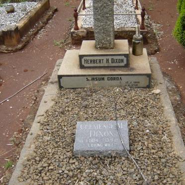 DIXON Herbert H. 1886-1968 :: DIXON Clemence M. 1904-1992