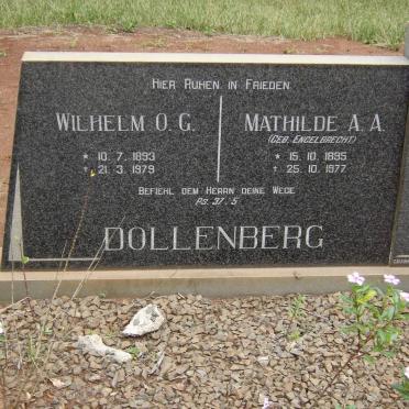 DOLLENBERG Wilhelm O.G. 1893-1979 &amp; Mathilde A.A ENGELBRECHT 1895-1977