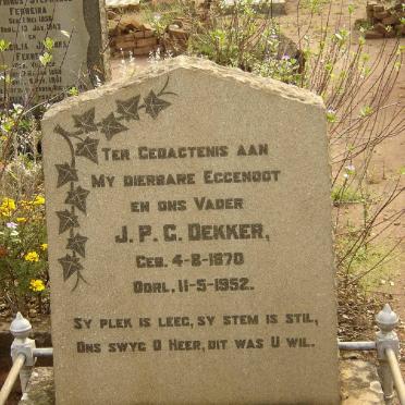 DEKKER J.P.G. 1870-1952