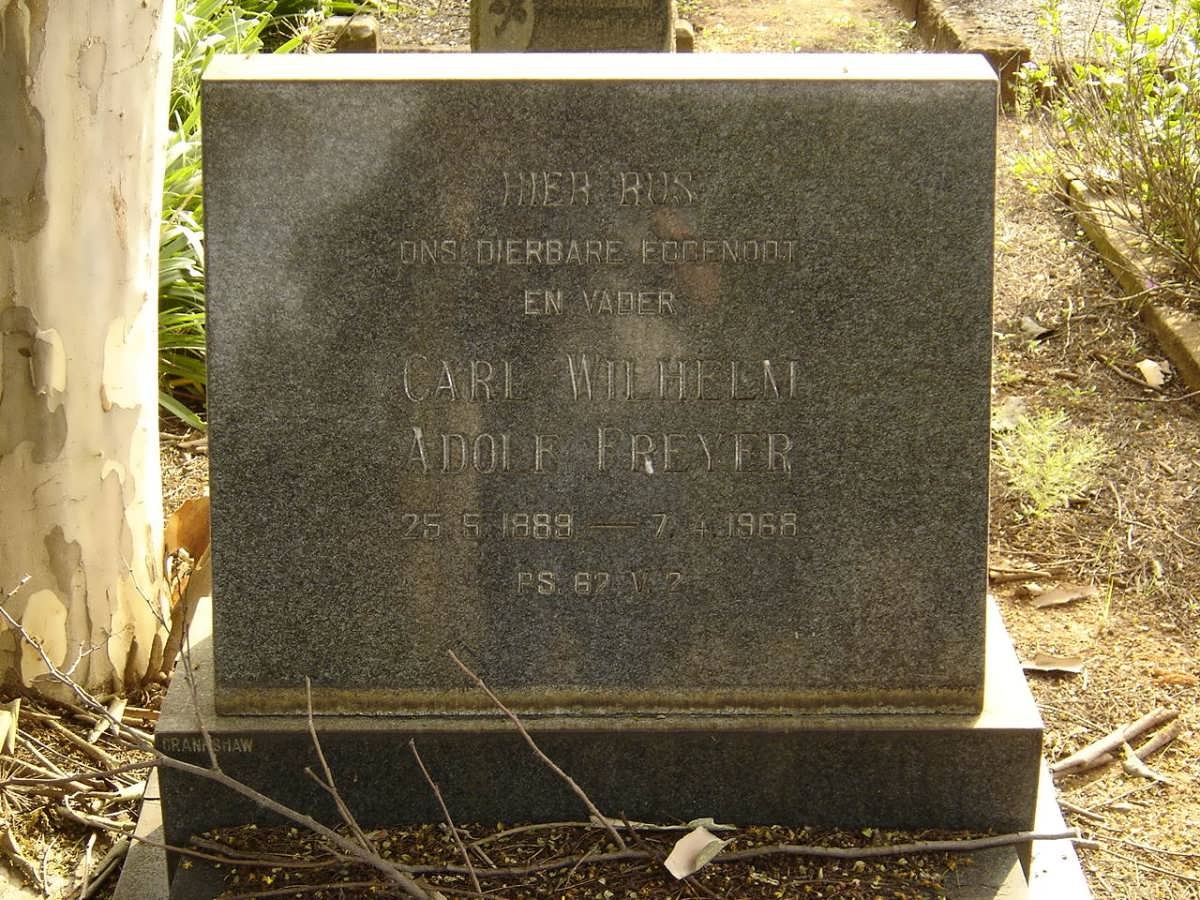 FREYER Carl Wilhelm Adolph 1889-1968