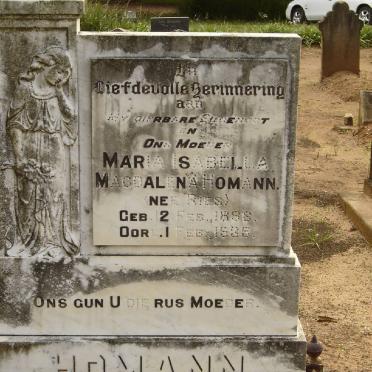 HOMANN Maria Isabella Magdalena nee RIES 1858-1935