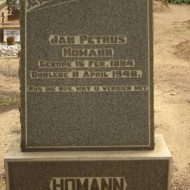 HOMANN Jan Petrus 1884-1948