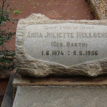 HELLBERG Anna Juliette nee BARTH 1874-1956