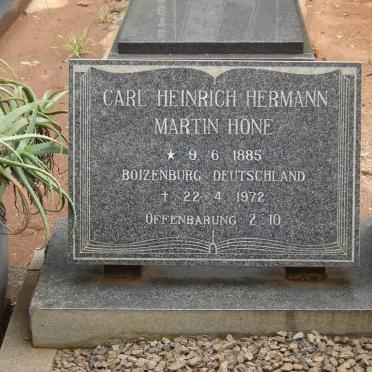 HONE Carl Heinrich Hermann Martin 1885-1972 &amp; Anna BECHER 