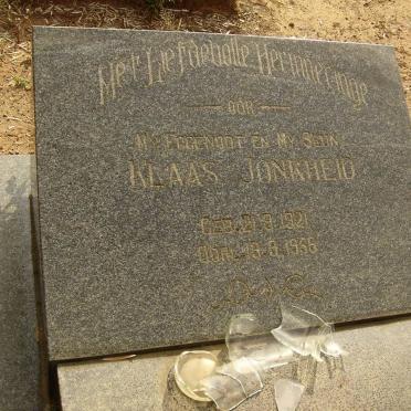 JONKHEID Klaas 1921-1956