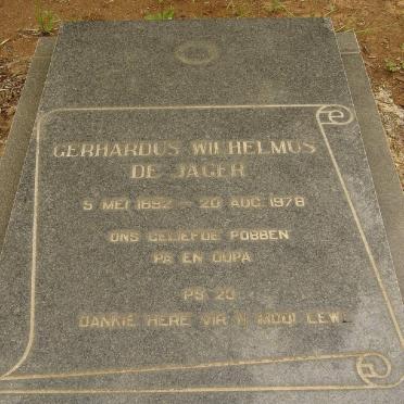 JAGER Gerhardus Wilhelmus, de 1892-1978