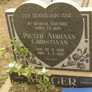 KRUGER Pieter Adriaan Christiaan 1936-1987