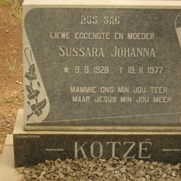 KOTZE Susarra Johanna 1928-1977