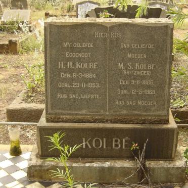 KOLBE H.H. 1884-1953 &amp; M.S. KRITZINGER 1886-1969