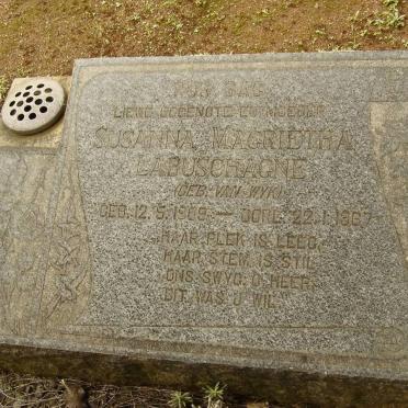 LABUSCHAGNE Susanna Magrietha nee VAN WYK 1908-1967
