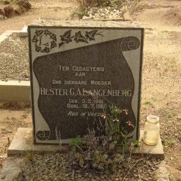 LANGENBERG Hester G.A. 1881-1960