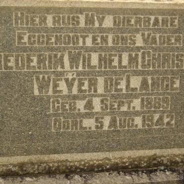 LANGE Frederik Wilhelm Christian Weyer, de 1889-1942