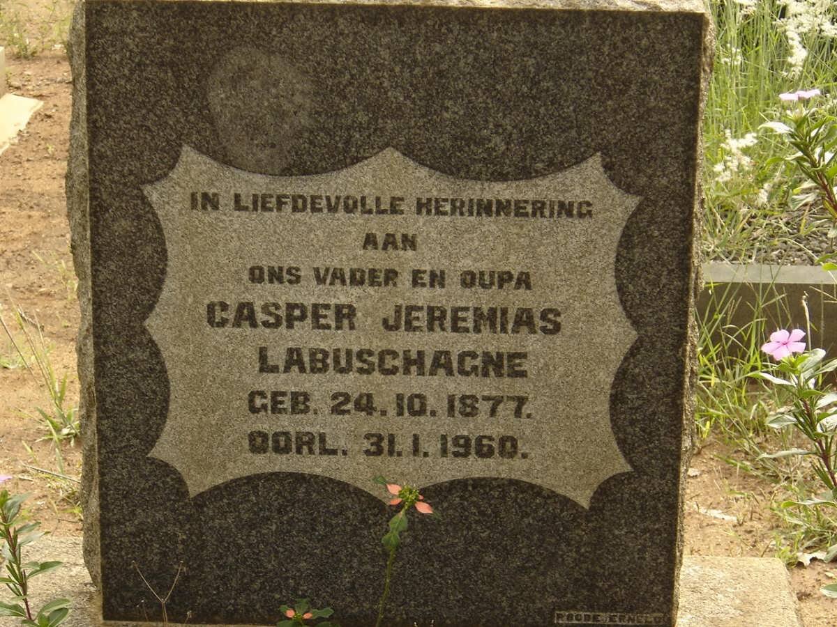 LABUSCHAGNE Casper Jeremias 1877-1960