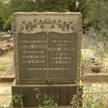 MEYER Lukas Johannes 1872-1956 &amp; Helena Susanna COMBRINCK 1879-1983