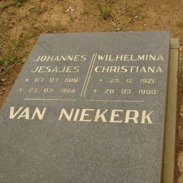 NIEKERK Johannes Jesajes, van 1919-1994 &amp; Wilhelmina Christina 1921-1990