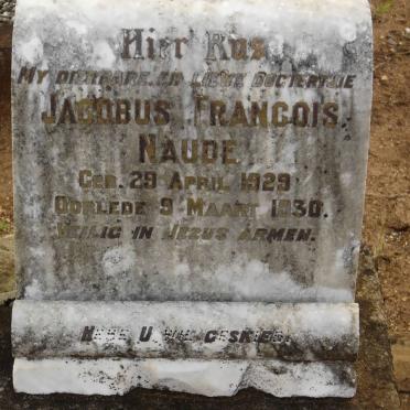 NAUDE Jacobus Francois 1929-1930