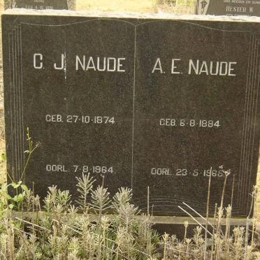 NAUDE C.J. 1874-1964 &amp; A.E. 1884-1965